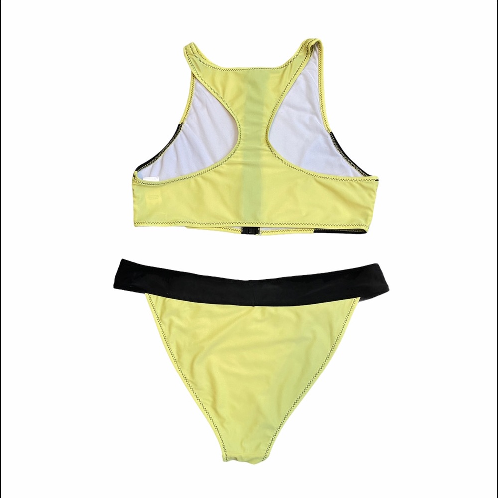 Zipper Front Racerback Bikini - Picture 2 of 2